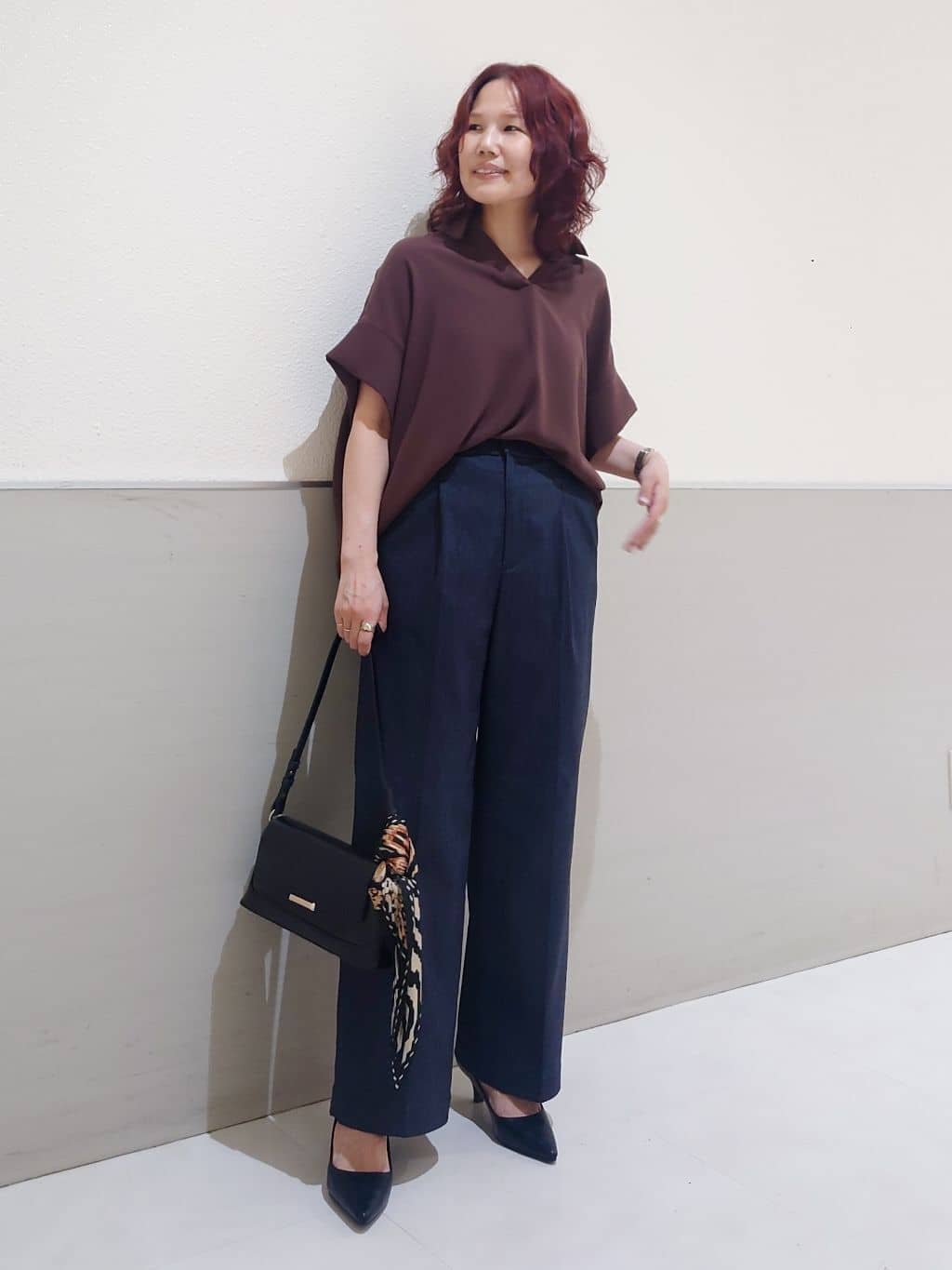 maruさんの「THE SHOP TK｜【インしなくても決まる】スキッパーシャツ/接触冷感/防シワ/速乾」を使ったコーディネート