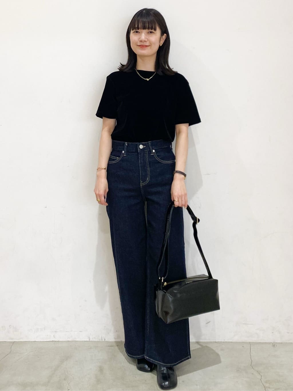 haruさんの「OPAQUE.CLIP｜フロッキーチュールTシャツ【洗濯機洗い可】」を使ったコーディネート