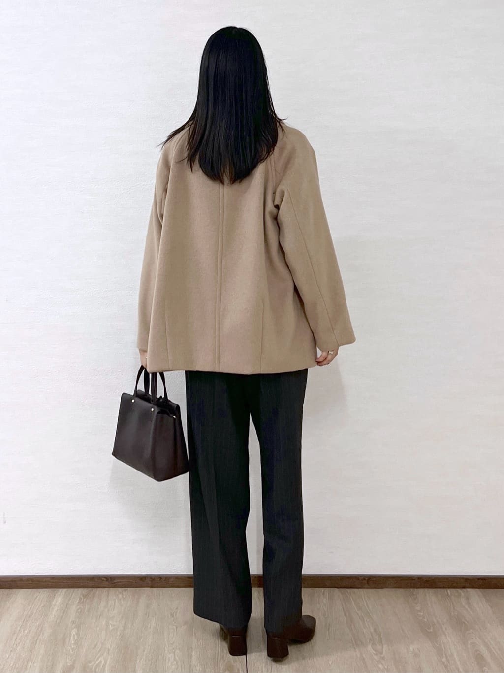 sachikoさんの「OPAQUE.CLIP｜カシミヤブレンドウールミドルピーコート」を使ったコーディネート