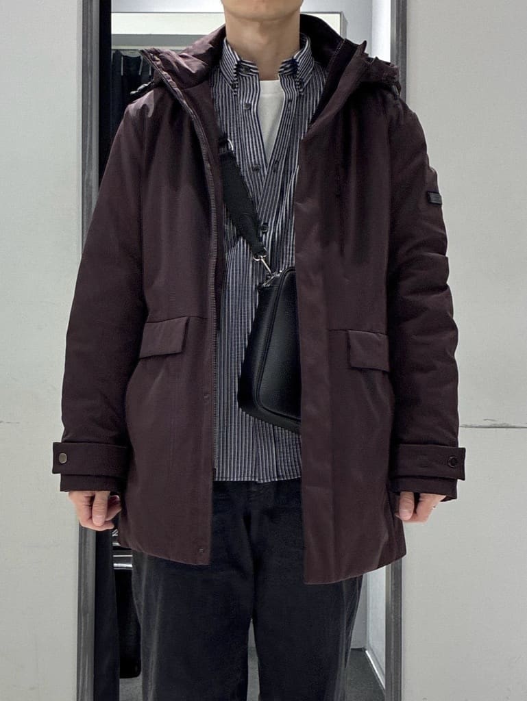 わいずみさんの「TAKEO KIKUCHI｜【None Of Stress】ストレッチ ダウンブルゾン」を使ったコーディネート