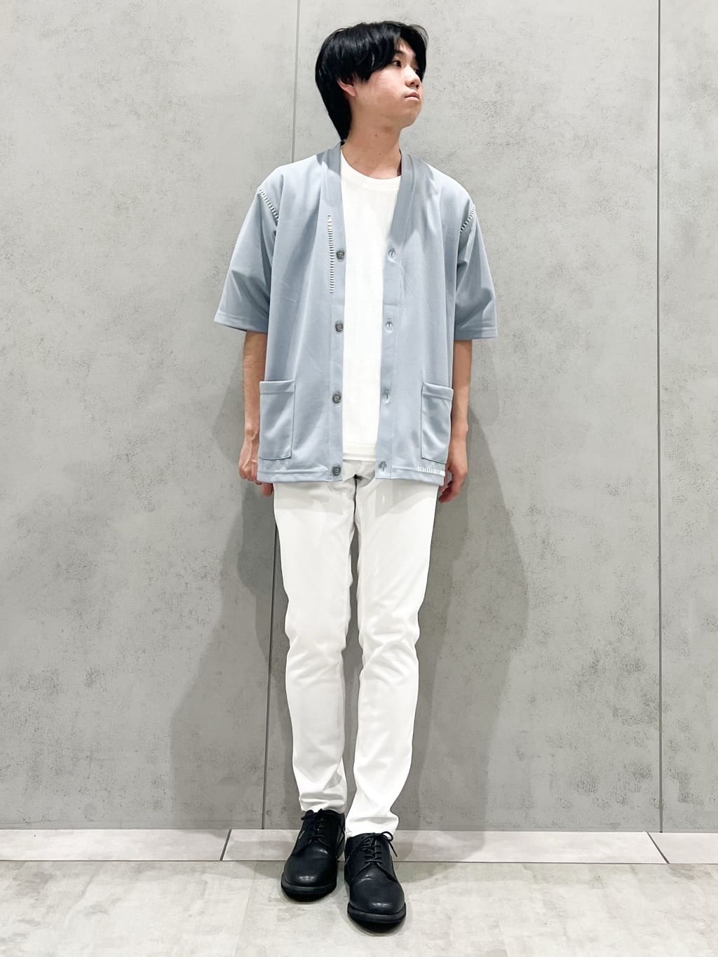 SHI-MAさんの「THE SHOP TK｜ツイルステッチ半袖カーディガン【洗濯機OK/接触冷感】」を使ったコーディネート