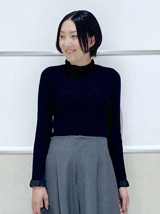 eriko さんの「Dessin｜【洗える】オーガンジーフリルニット」を使ったコーディネート