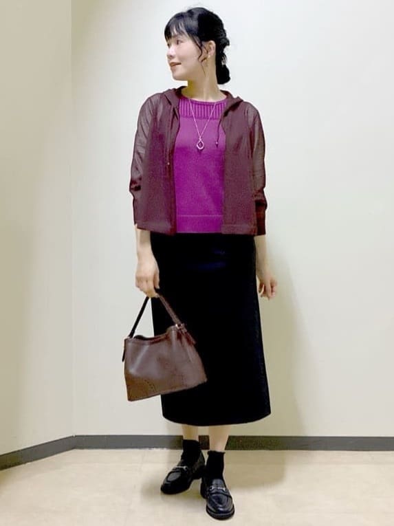  beni_gingerさんの「Reflect｜【WEB先行カラーあり／手洗い可】ジョーゼットスリーブ&times;ニット」を使ったコーディネート