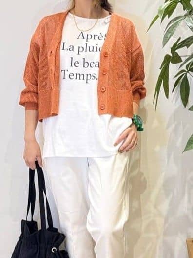 misakiさんの「SHOO･LA･RUE｜キラッと光るラメとスパンコールが印象的 メッシュカーディガン」を使ったコーディネート