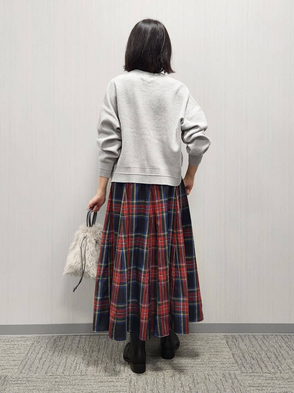 naraさんの「Dessin｜【ウエストゴム/洗える】映えチェック柄スカート（XS~L）」を使ったコーディネート