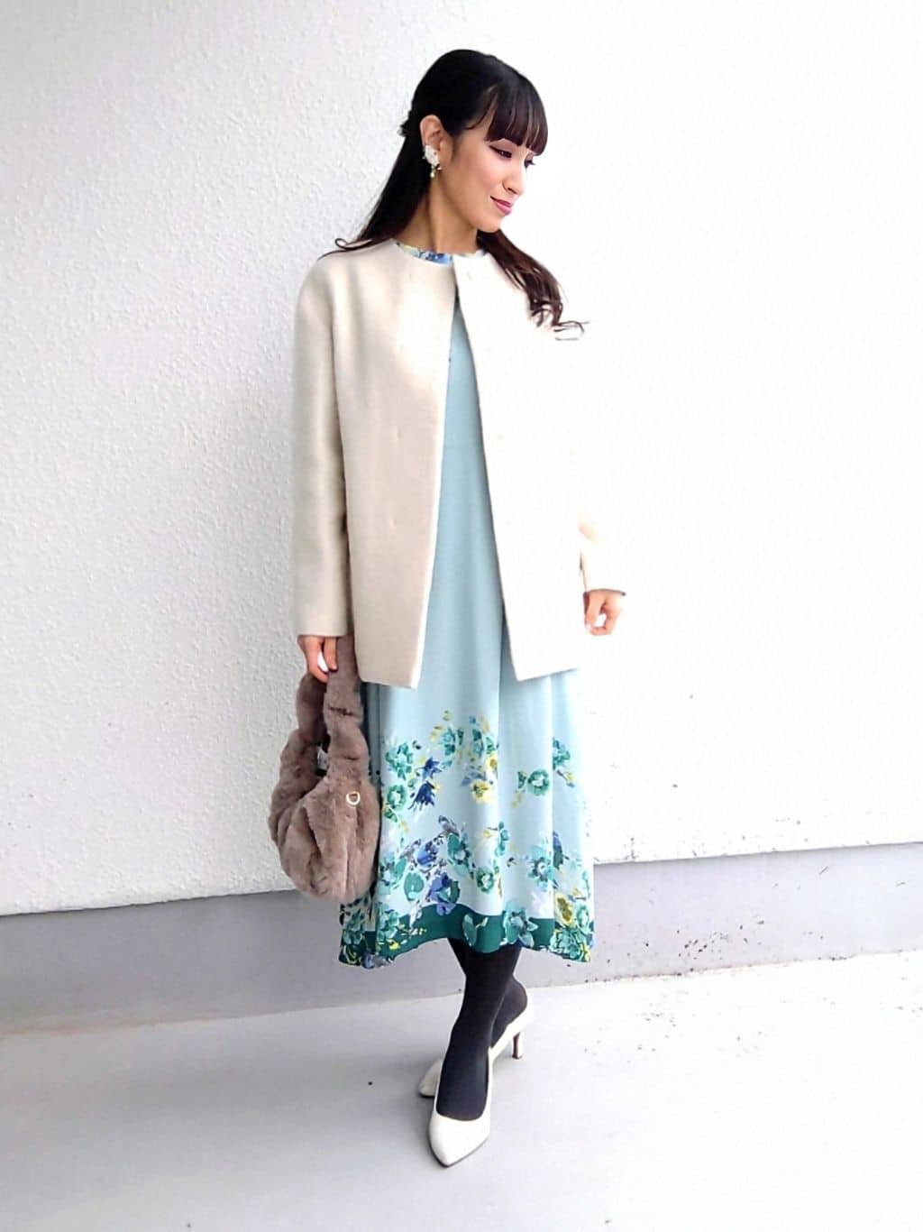 keinaさんの「SunaUna｜【手洗い可】花柄パネルワンピース」を使ったコーディネート