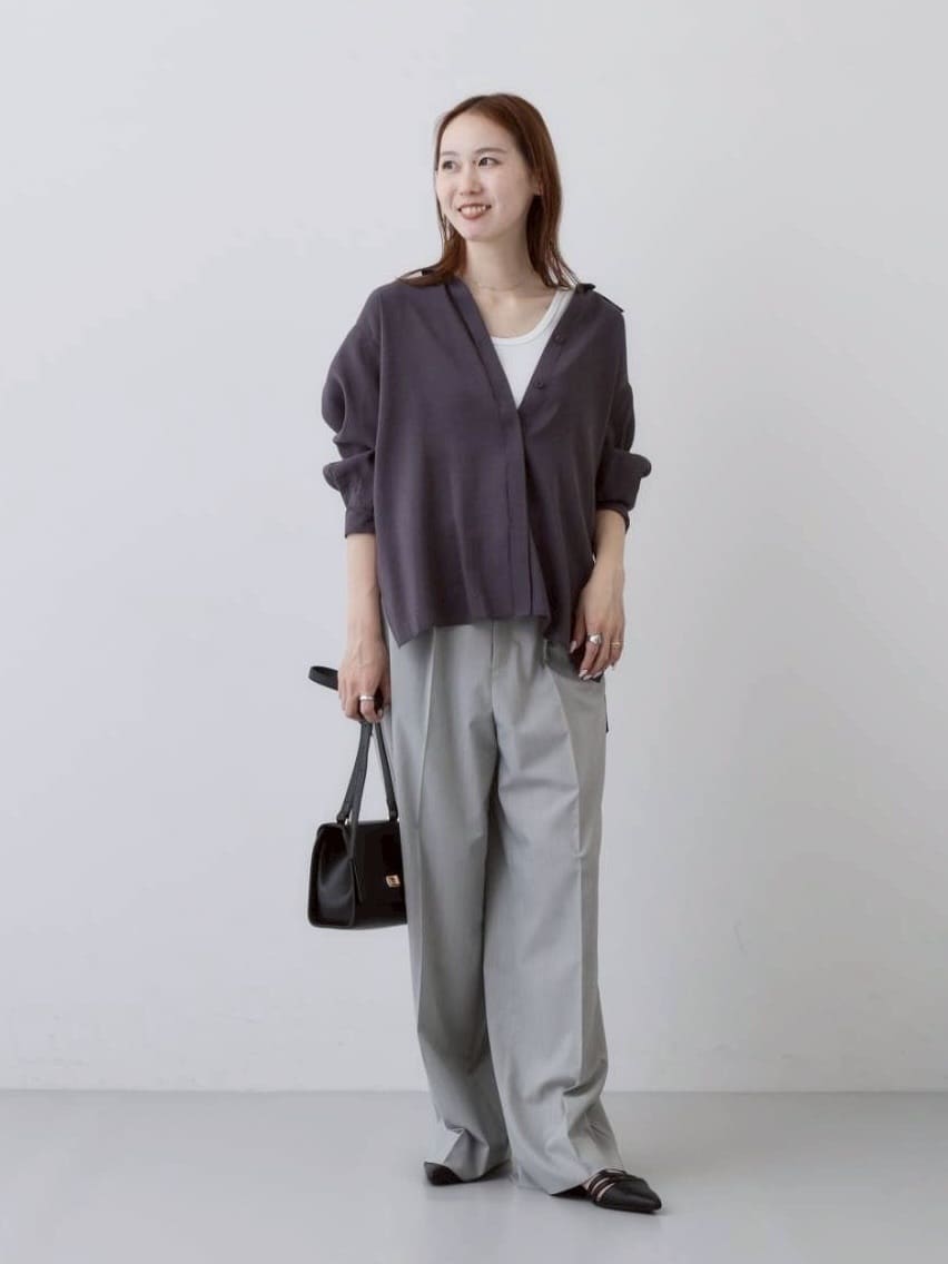 mitsukiさんの「INDIVI｜【体型カバー／清涼感】シアーオーバーシャツ」を使ったコーディネート