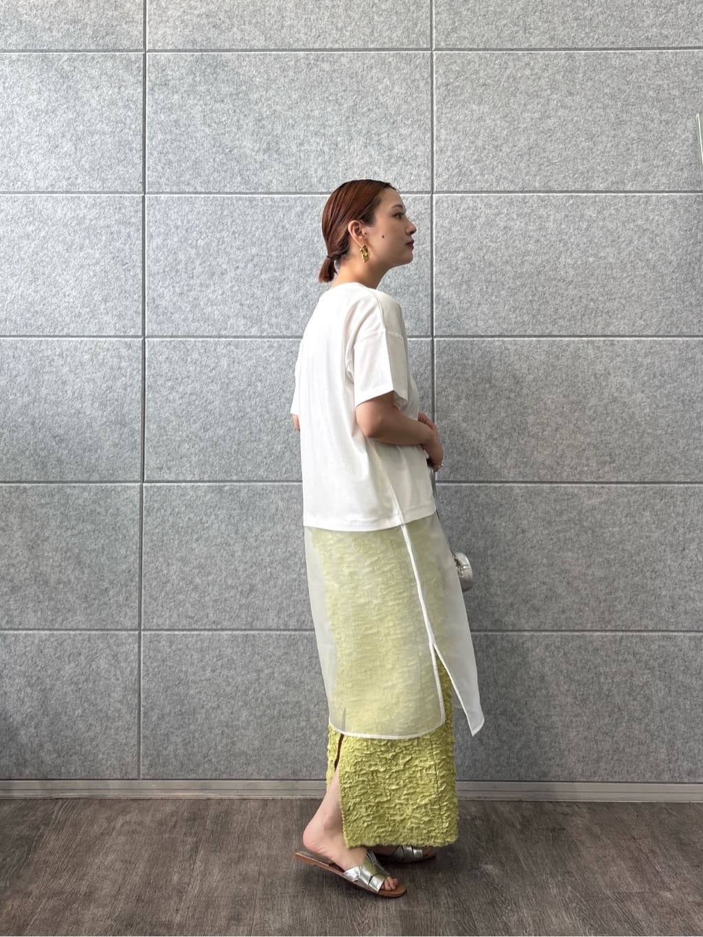 ayanoさんの「INDIVI｜シアードッキングTシャツ」を使ったコーディネート