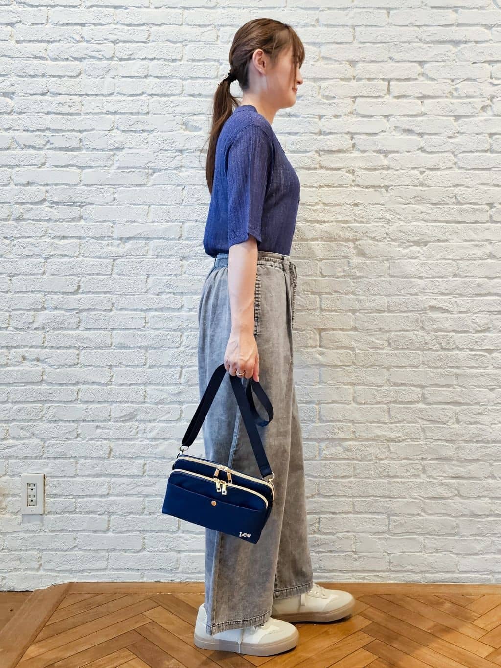 ゆゆさんの「SHOO･LA･RUE｜【洗える/S-LL】大人のシアー感 キラキラ リブニット」を使ったコーディネート