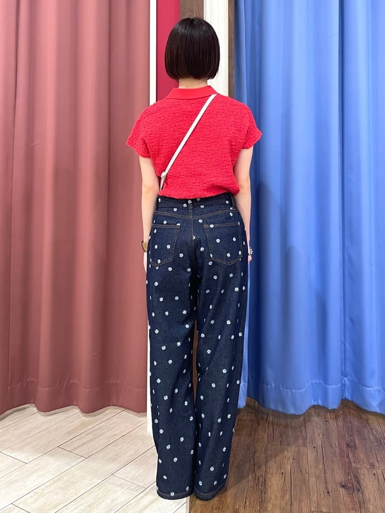 るるさんの「SHOO･LA･RUE｜【S-LL】一枚で着映え フレンチスリーブ ポロスキッパートップス」を使ったコーディネート