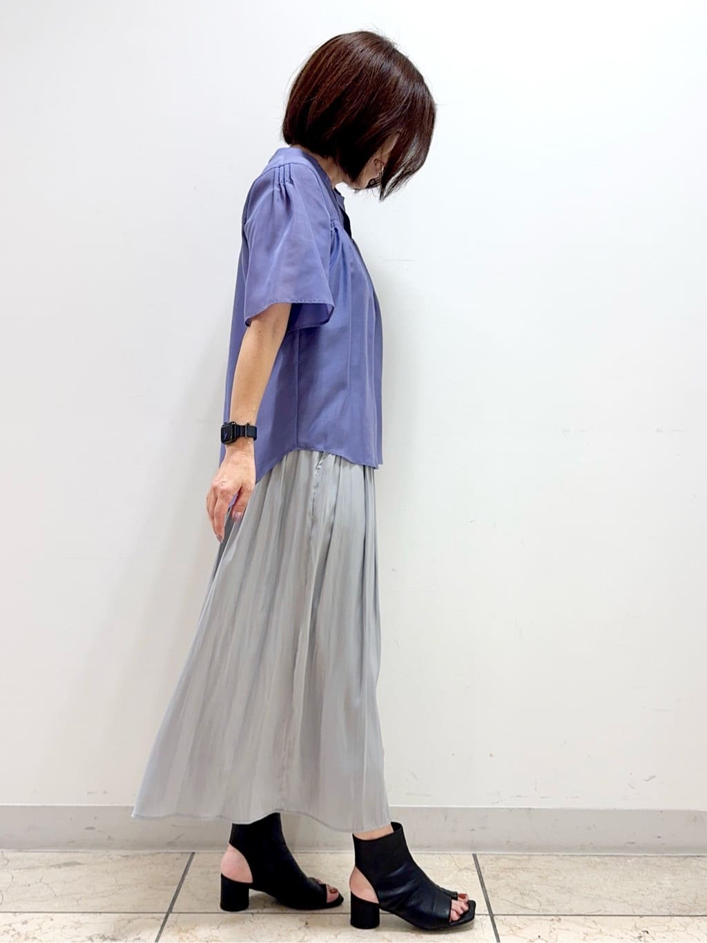 kaeさんの「Reflect｜【選べる5色◎／マシンウォッシュ可】シャーリングデザインブラウス」を使ったコーディネート
