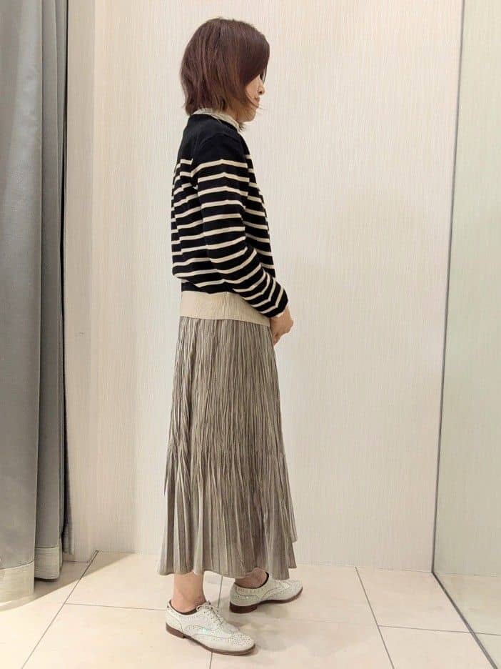 u-macoさんの「UNTITLED｜【洗える】モックネックミラノリブニット」を使ったコーディネート