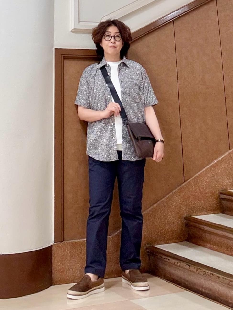 のぐみさんの「TAKEO KIKUCHI｜【抗菌防臭／5サイズ展開】ハイゲージポンチ Tシャツ」を使ったコーディネート