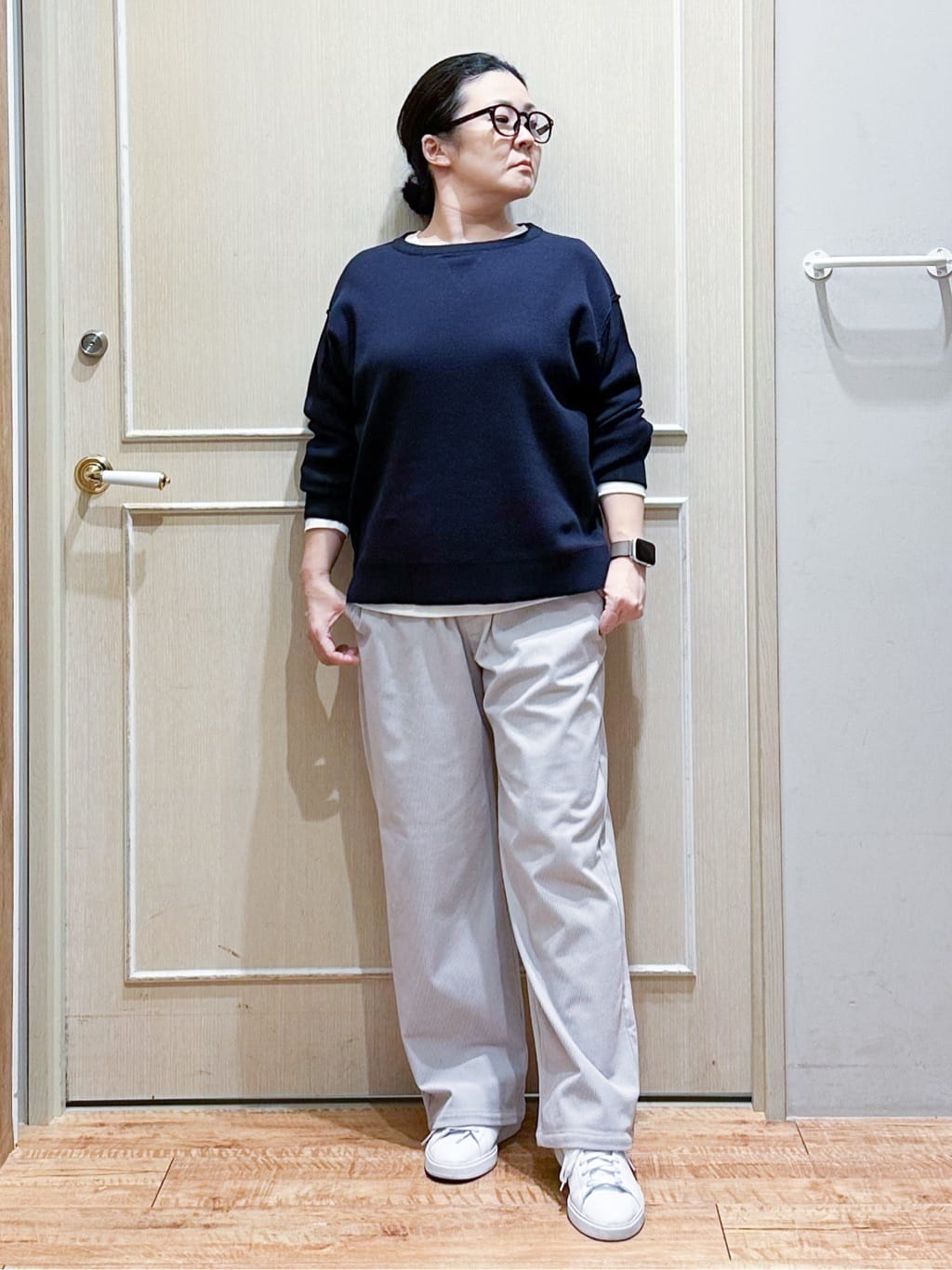 umeさんの「SHOO･LA･RUE｜【撥水/あったか】たっぷり着られる 中綿モンスターショートコート」を使ったコーディネート