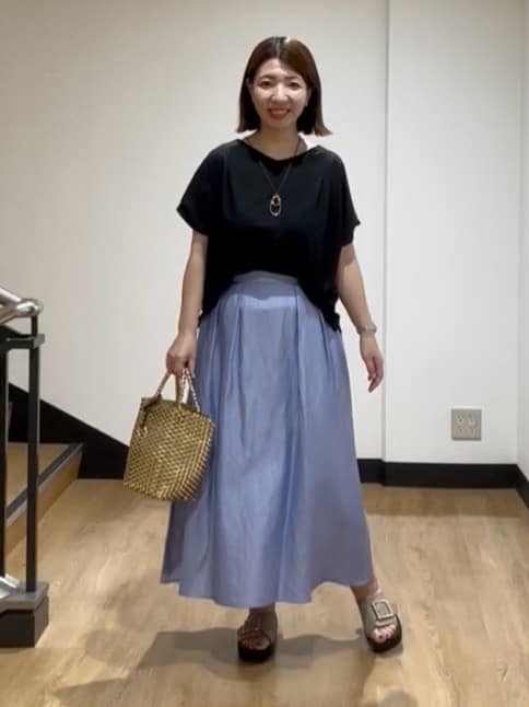 MIKIKOさんの「UNTITLED｜メタリックメッシュトート」を使ったコーディネート