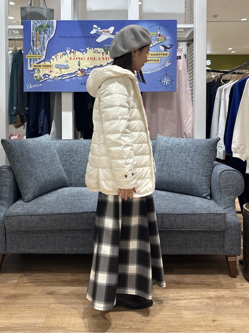 risaさんの「Dessin｜【撥水・2WAY】ミュラーダウンコートミドル丈」を使ったコーディネート