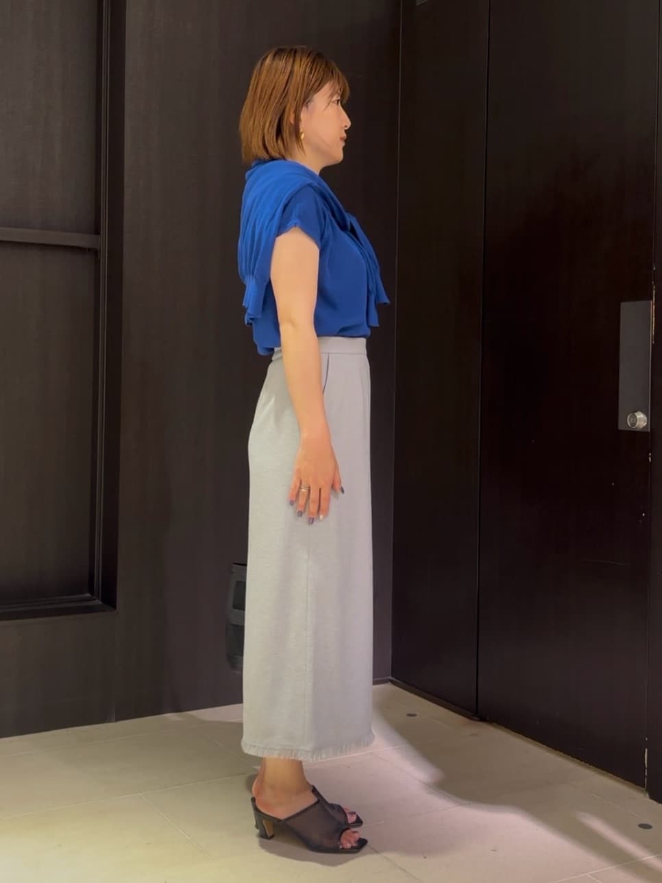 SaKiさんの「UNTITLED｜◆【11色展開/コットン100/アンサンブル可能】 プルオーバーニット」を使ったコーディネート