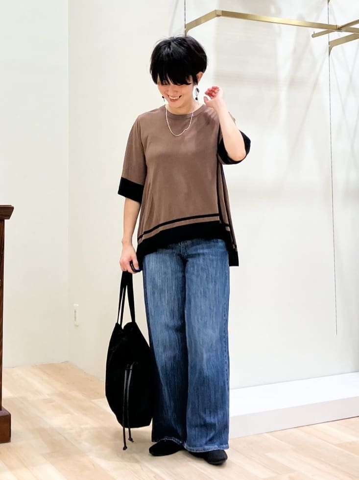 Keiさんの「grove｜スエードフリンジ巾着ショルダーバッグ」を使ったコーディネート