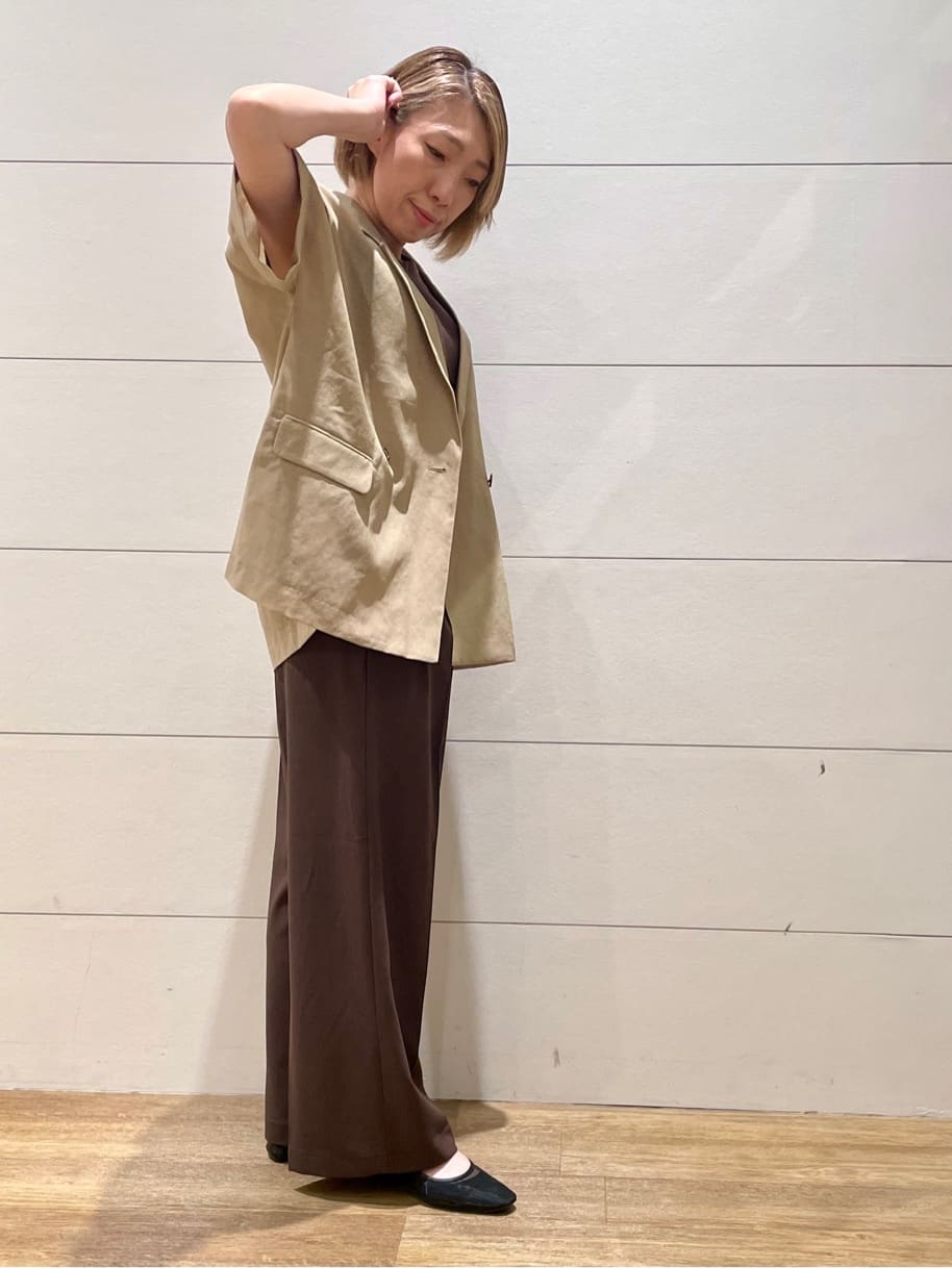 Ryoさんの「THE SHOP TK｜半袖シアージャケット【洗える】」を使ったコーディネート