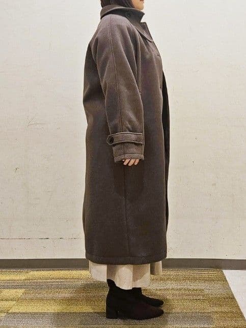 okayuさんの「THE SHOP TK｜ジャージメルトンスタンドカラーコート」を使ったコーディネート