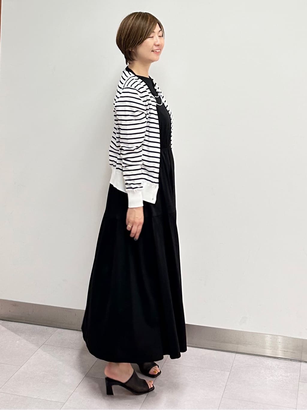 みなこさんの「UNTITLED｜【ティアード/洗える】コットンロングワンピース」を使ったコーディネート