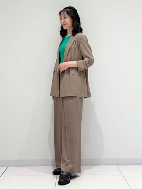 kayoさんの「INDIVI｜【軽く羽織れる！】ダブルジャケット」を使ったコーディネート