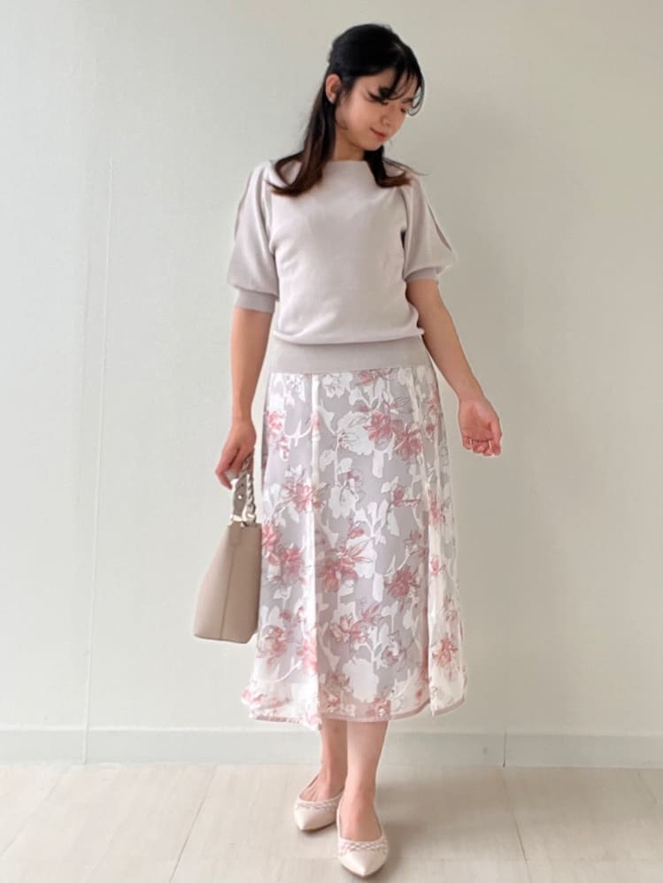 Mori Moriさんの「index｜《6色展開／XS-LLサイズ》ドライタッチ デザインスリーブニット【洗濯機洗い可／接触冷感／抗ピル】」を使ったコーディネート