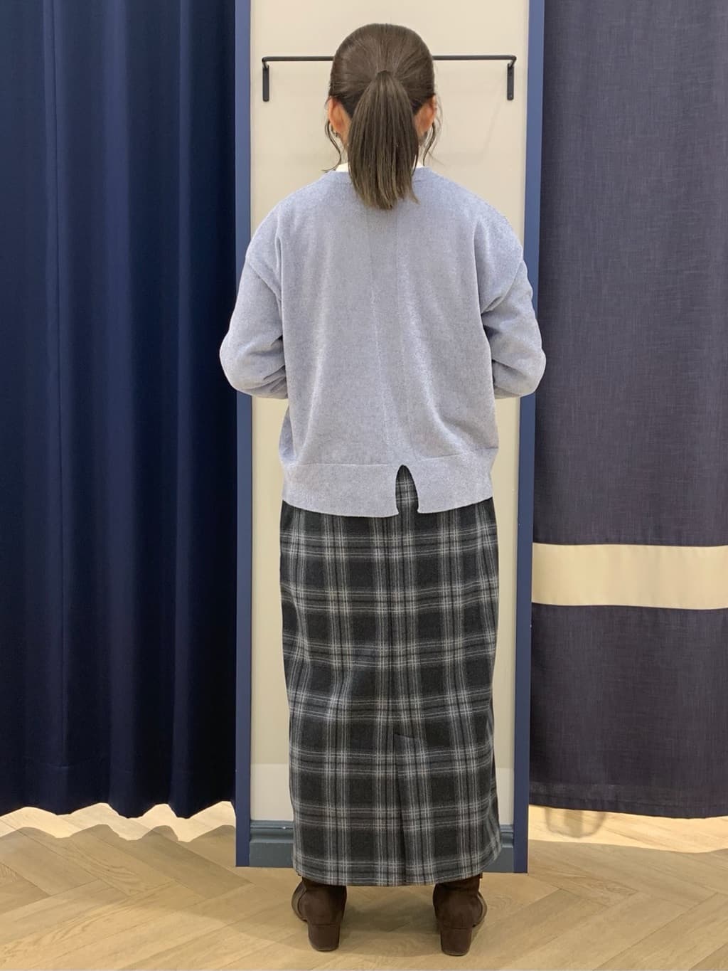 mokaさんの「grove｜ラメモールヤーンプルオーバーニット」を使ったコーディネート