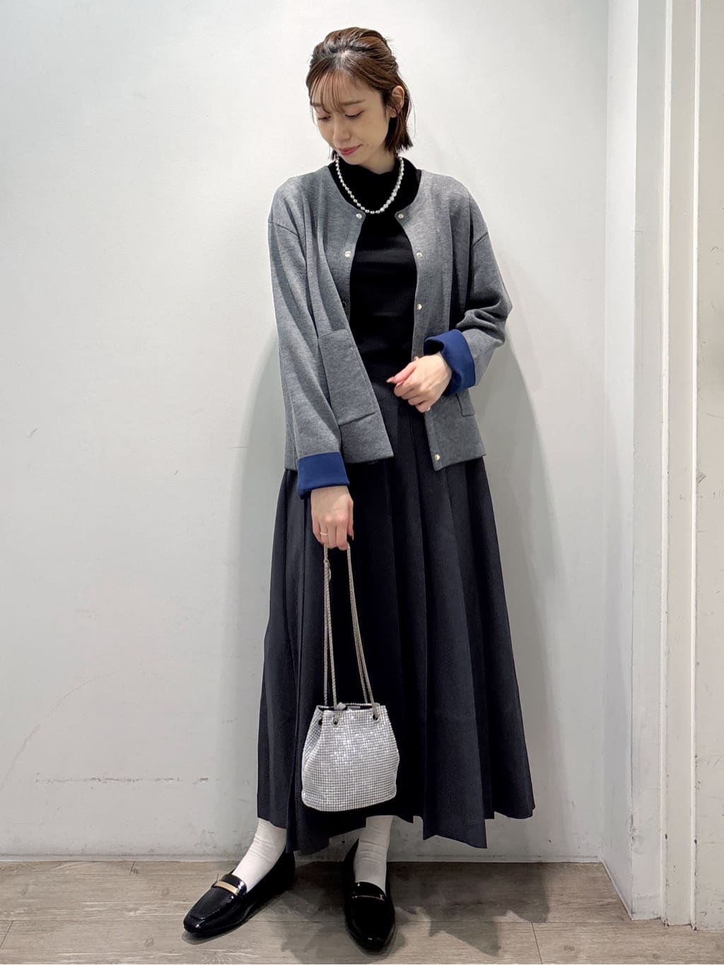 ぶまりんさんの「OPAQUE.CLIP｜シアーハイネックトップス【洗濯機OK】」を使ったコーディネート