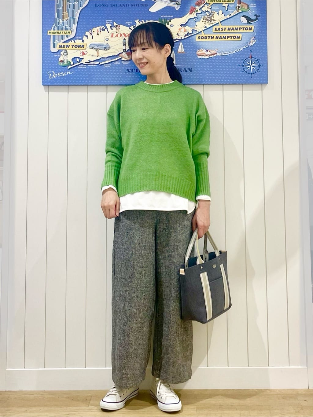 uwatokoさんの「Dessin｜【洗える】クルーネックワイドニット」を使ったコーディネート