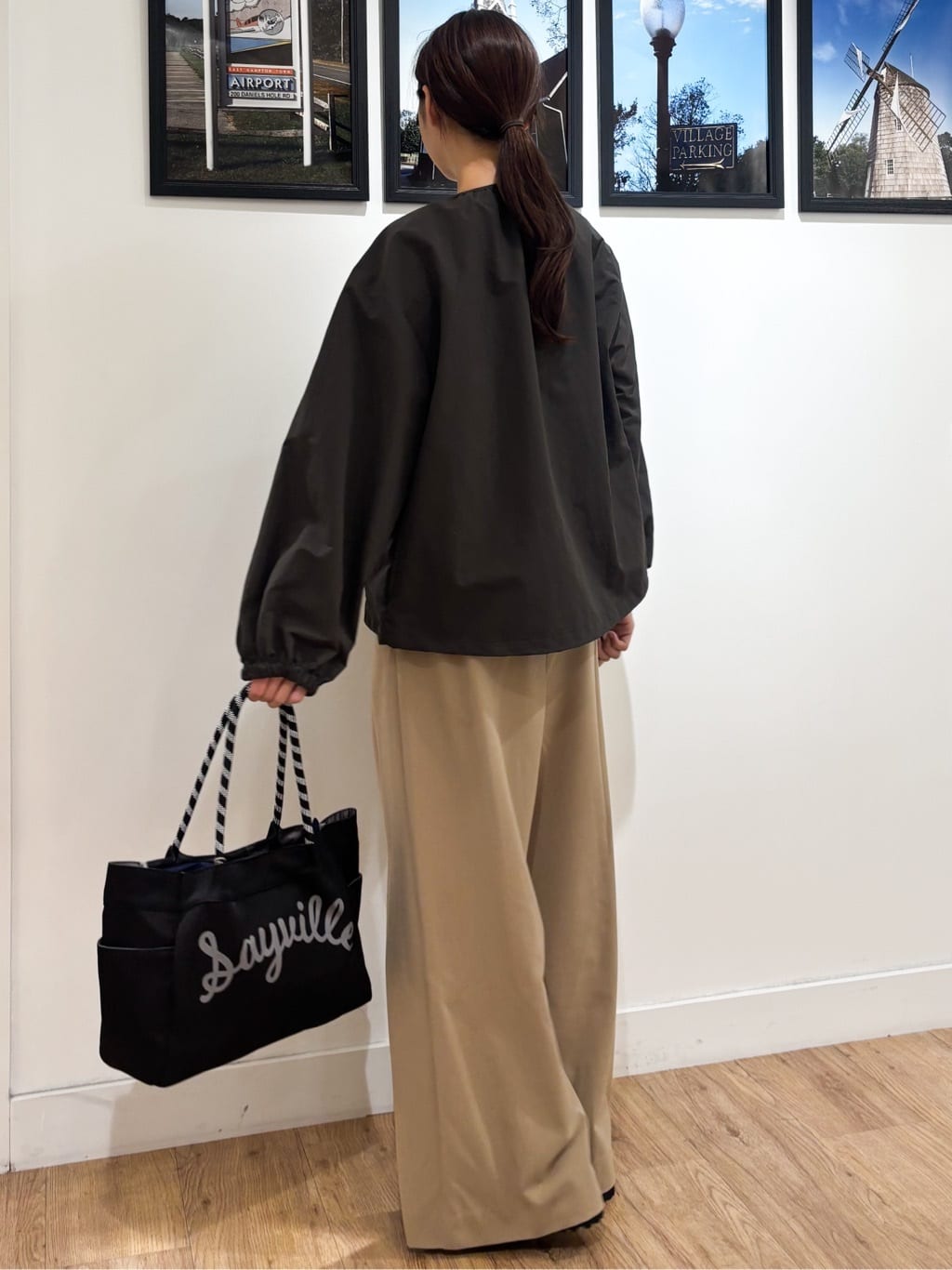 Ririkaさんの「Dessin｜【選べる首元デザイン/洗える】クルーネックロングTシャツ」を使ったコーディネート