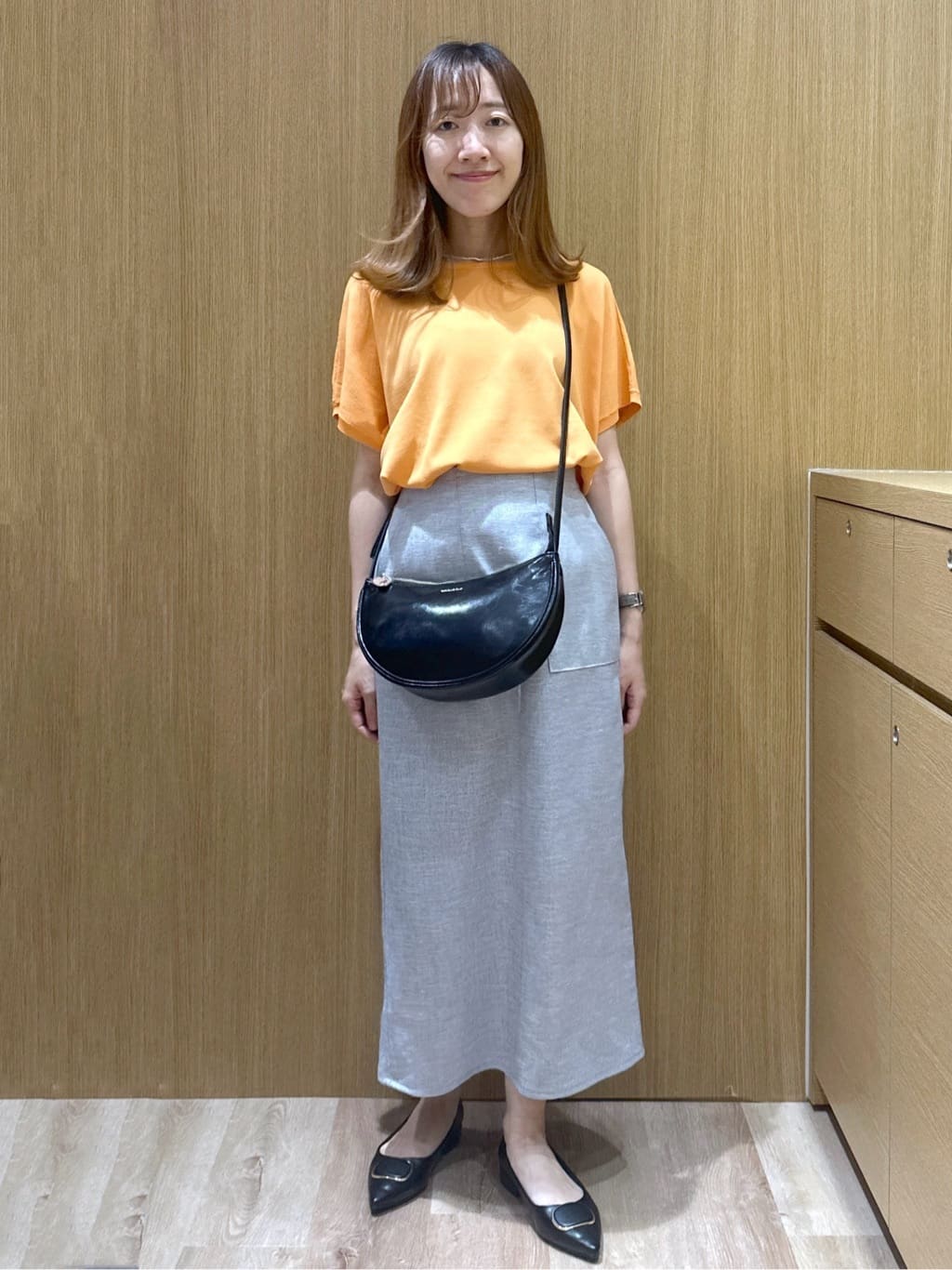yukaさんの「OPAQUE.CLIP｜《6色展開／S-LLサイズ》ドルマンスリーブニット【UV／接触冷感／洗濯機洗い可／抗ピル】」を使ったコーディネート