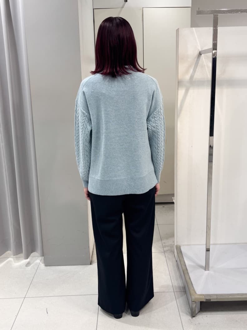 yuiさんの「Reflect｜【一枚で着映え◎／ゆったりシルエット】ラメ&times;スパンコールウール混ニット」を使ったコーディネート