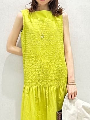 Miwaさんの「UNTITLED｜◆【コットン100/夏ワンピ/ナロー】シャーリングワンピース」を使ったコーディネート