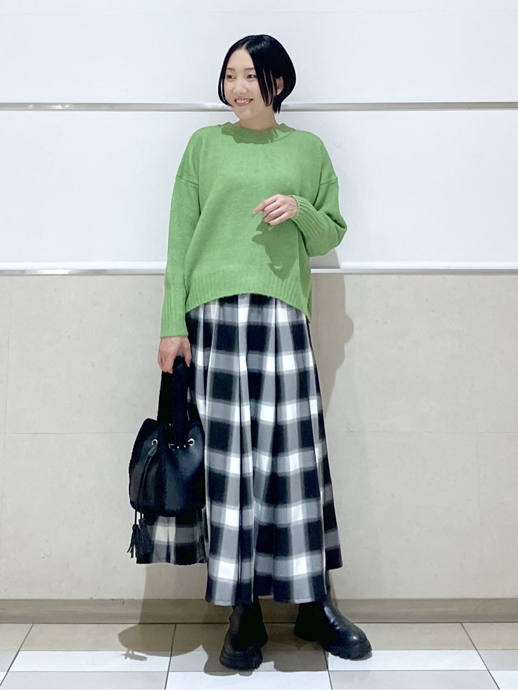 eriko さんの「Dessin｜【洗える】クルーネックワイドニット」を使ったコーディネート