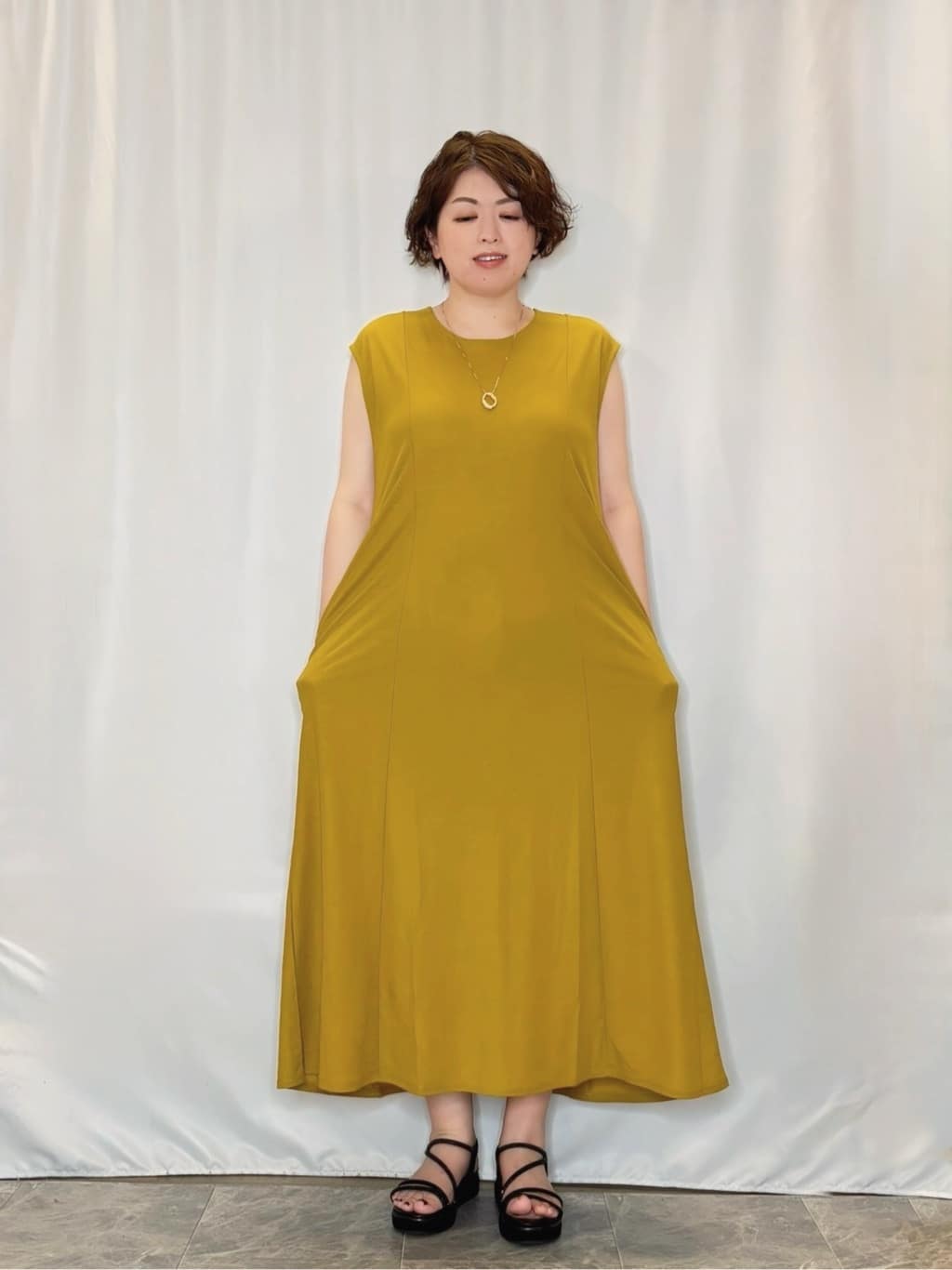 たみさんの「SHOO･LA･RUE｜【S-LL】さらりと着たい大人のための 麻調半袖ジャケット」を使ったコーディネート