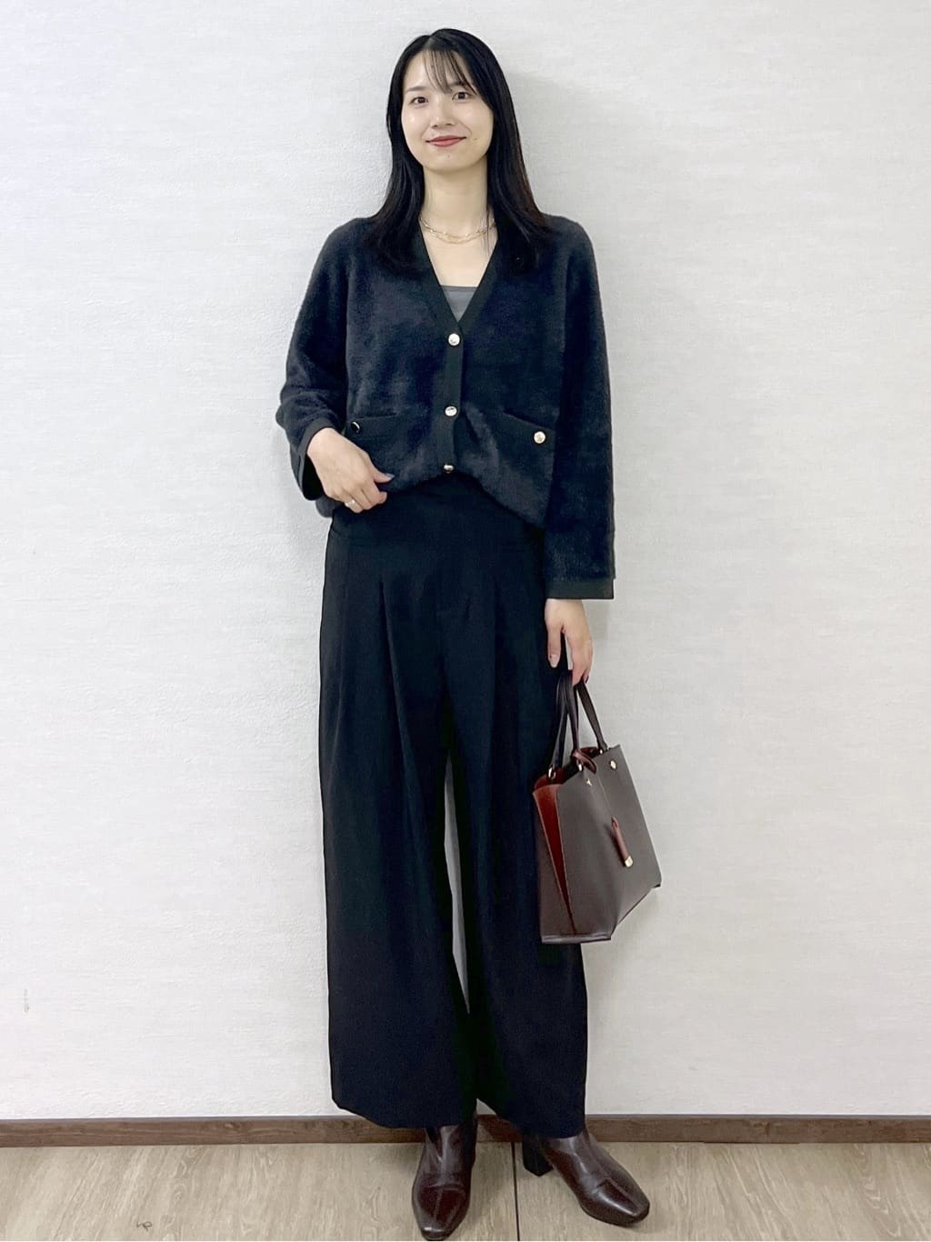 sachikoさんの「OPAQUE.CLIP｜タックデザインワイドパンツ【洗濯機OK】」を使ったコーディネート