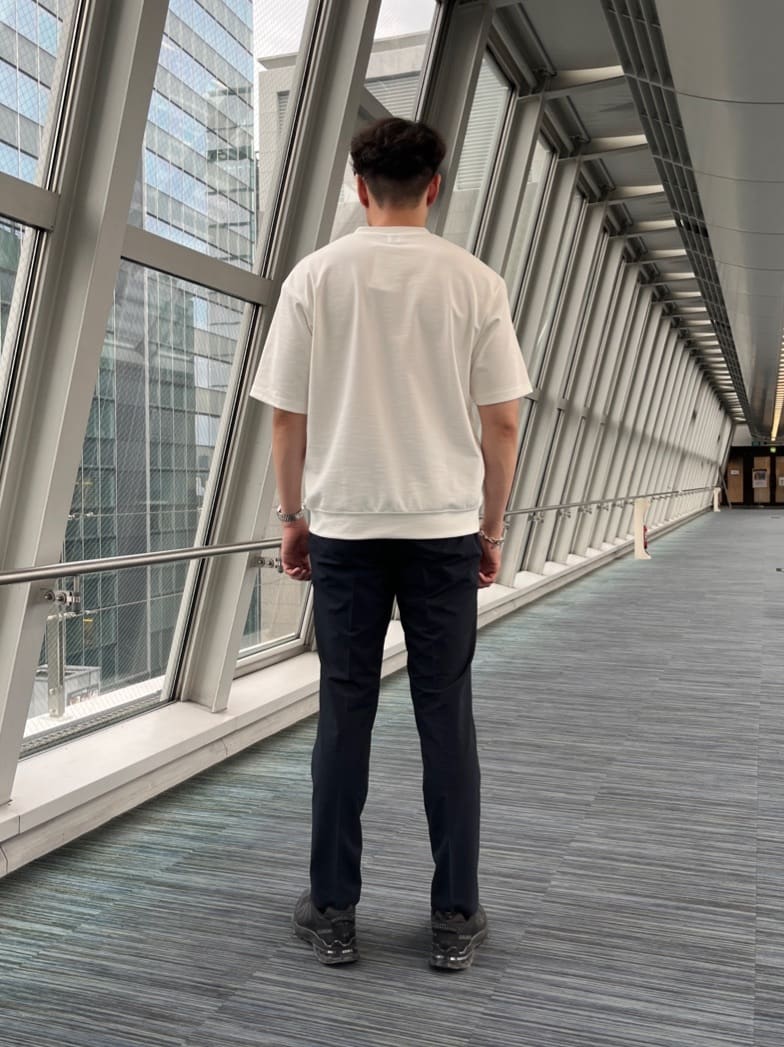 Tsubasaさんの「TAKEO KIKUCHI｜【抗菌防臭】COOL DOTS（R）ドビープリント パンツ」を使ったコーディネート