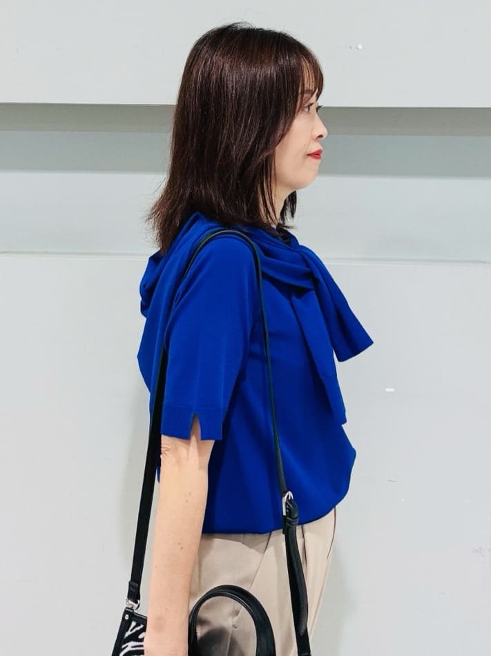 makiさんの「UNTITLED｜【アンサンブル可/薄手/洗える】5分袖クルーニット」を使ったコーディネート