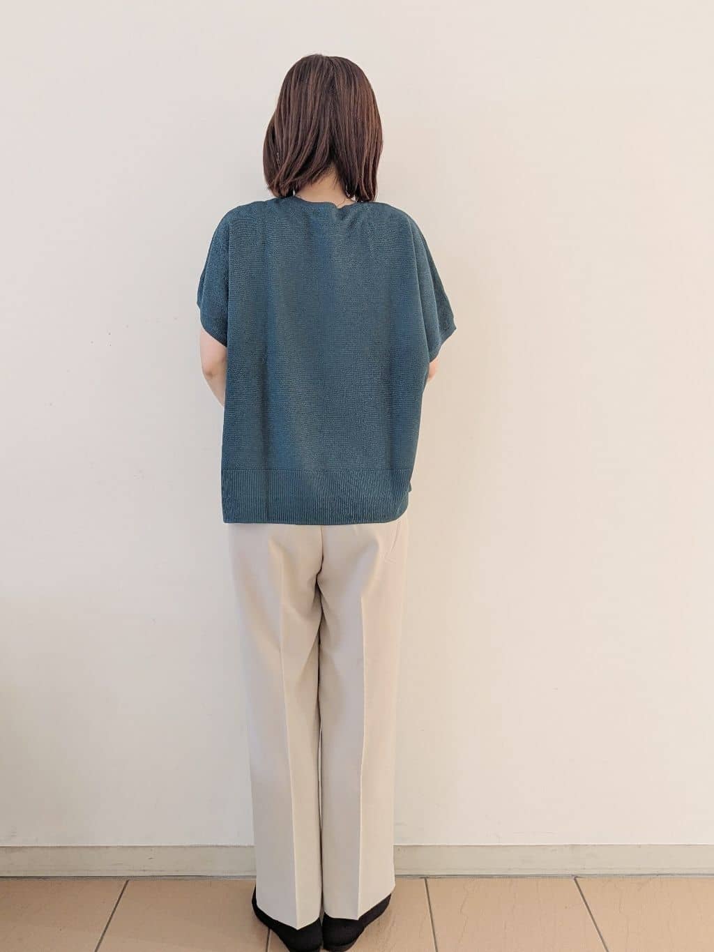 Miさんの「OPAQUE.CLIP｜《5色展開／S-LLサイズ》リラクシーメッシュニット【洗濯機洗い可】」を使ったコーディネート