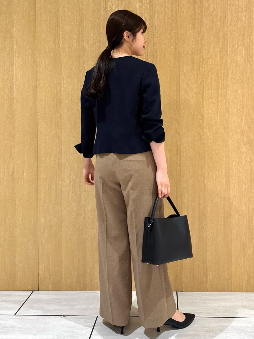 nanaさんの「UNTITLED｜【短丈/日本製】カラミ風メッシュ ノーカラージャケット」を使ったコーディネート