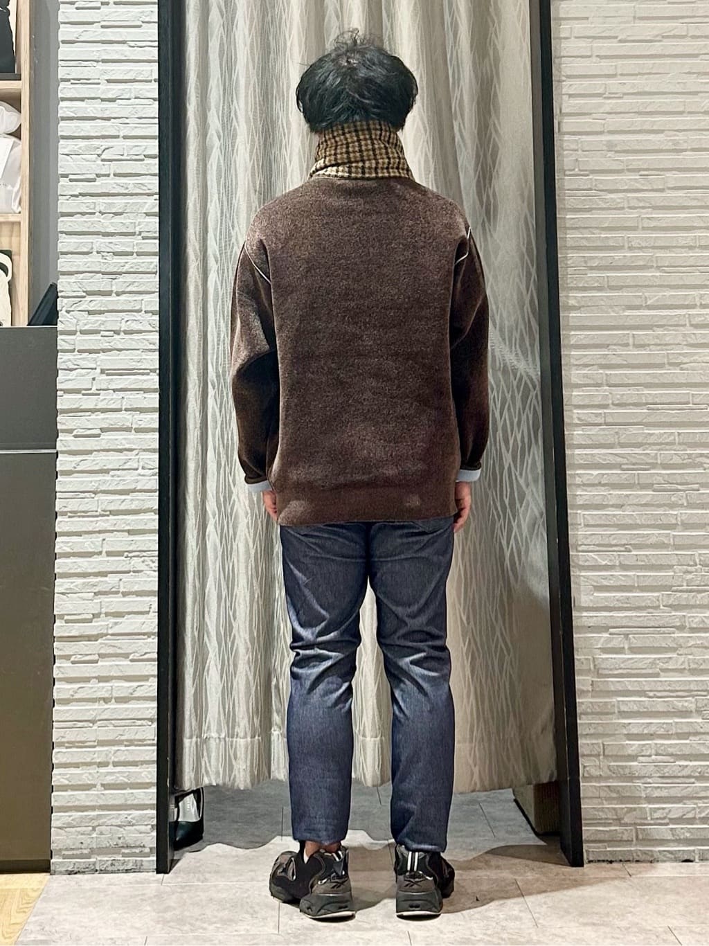 KENJI Iさんの「THE SHOP TK｜【包み込まれるような柔らかさ】配色モールニット 洗濯機OK」を使ったコーディネート