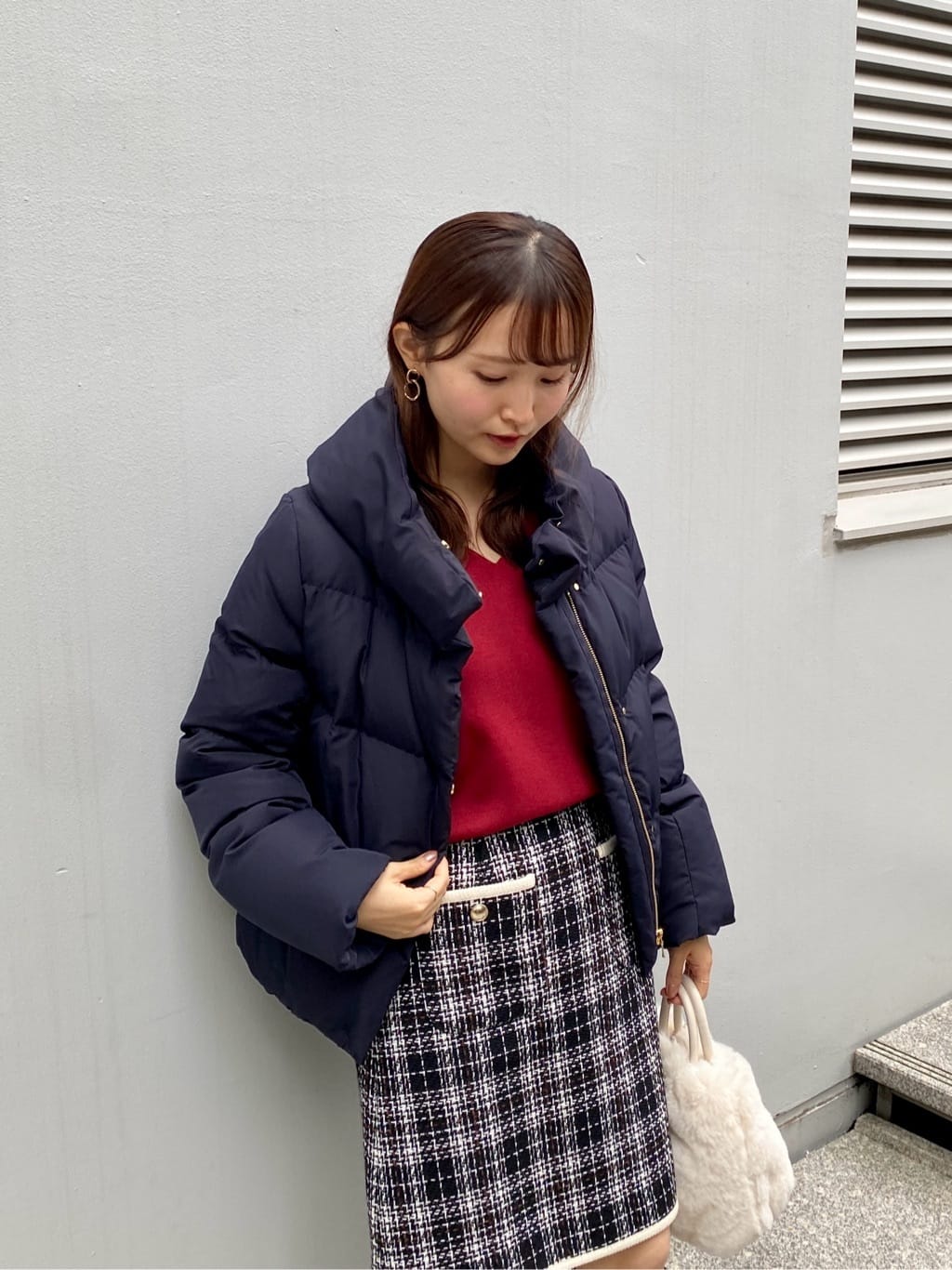 みさかさんの「index｜チェックツィードスカート／セットアップ対応【洗える】」を使ったコーディネート