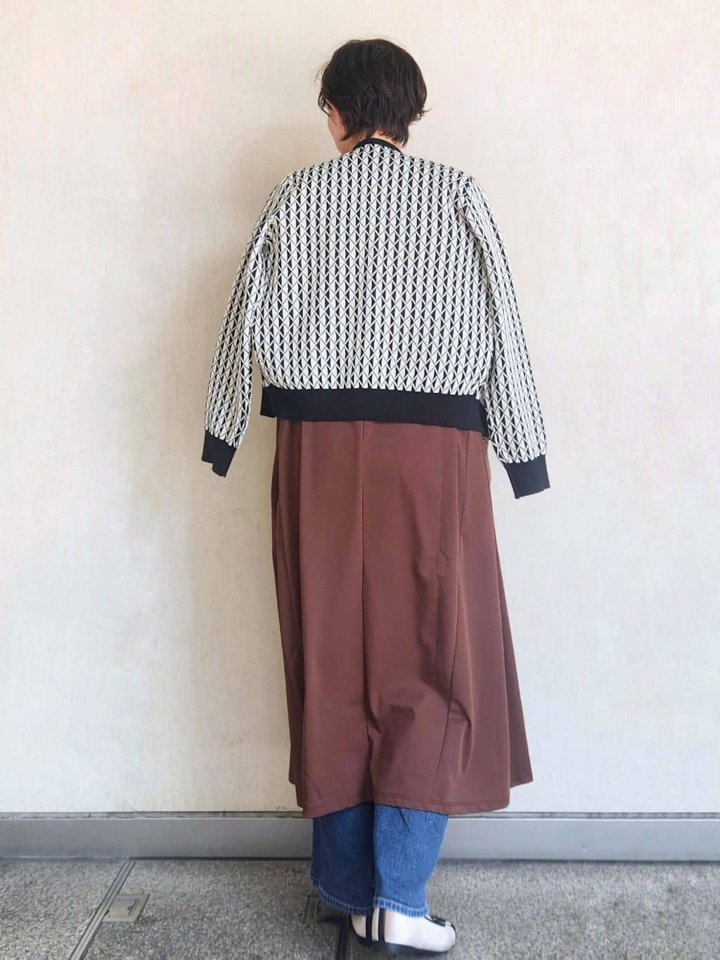 milkyさんの「OPAQUE.CLIP｜カットソーフレアワンピース【接触冷感／洗濯機洗い可】」を使ったコーディネート