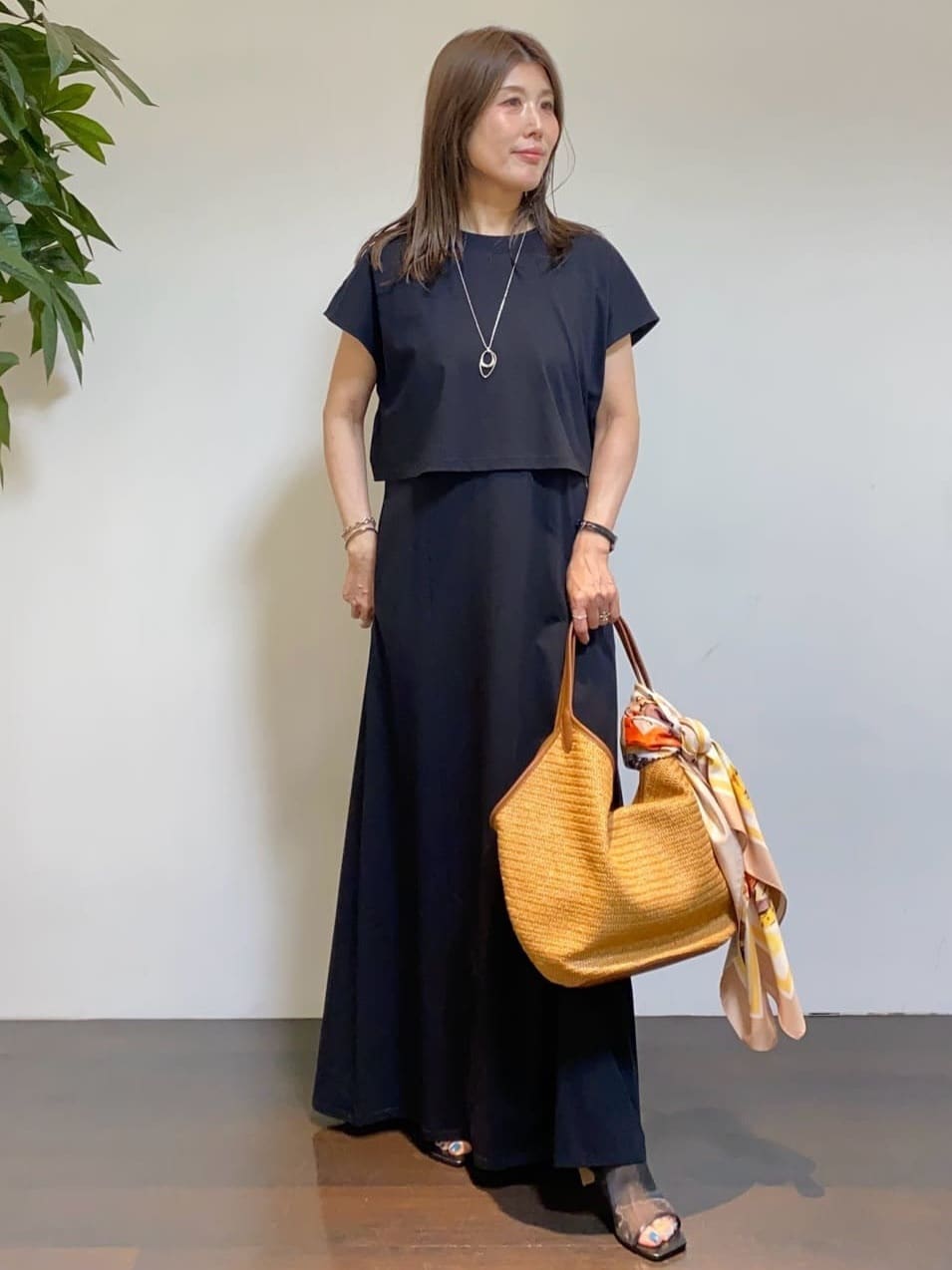 tomoさんの「UNTITLED｜【追加】ライトダブルリングネックレス」を使ったコーディネート