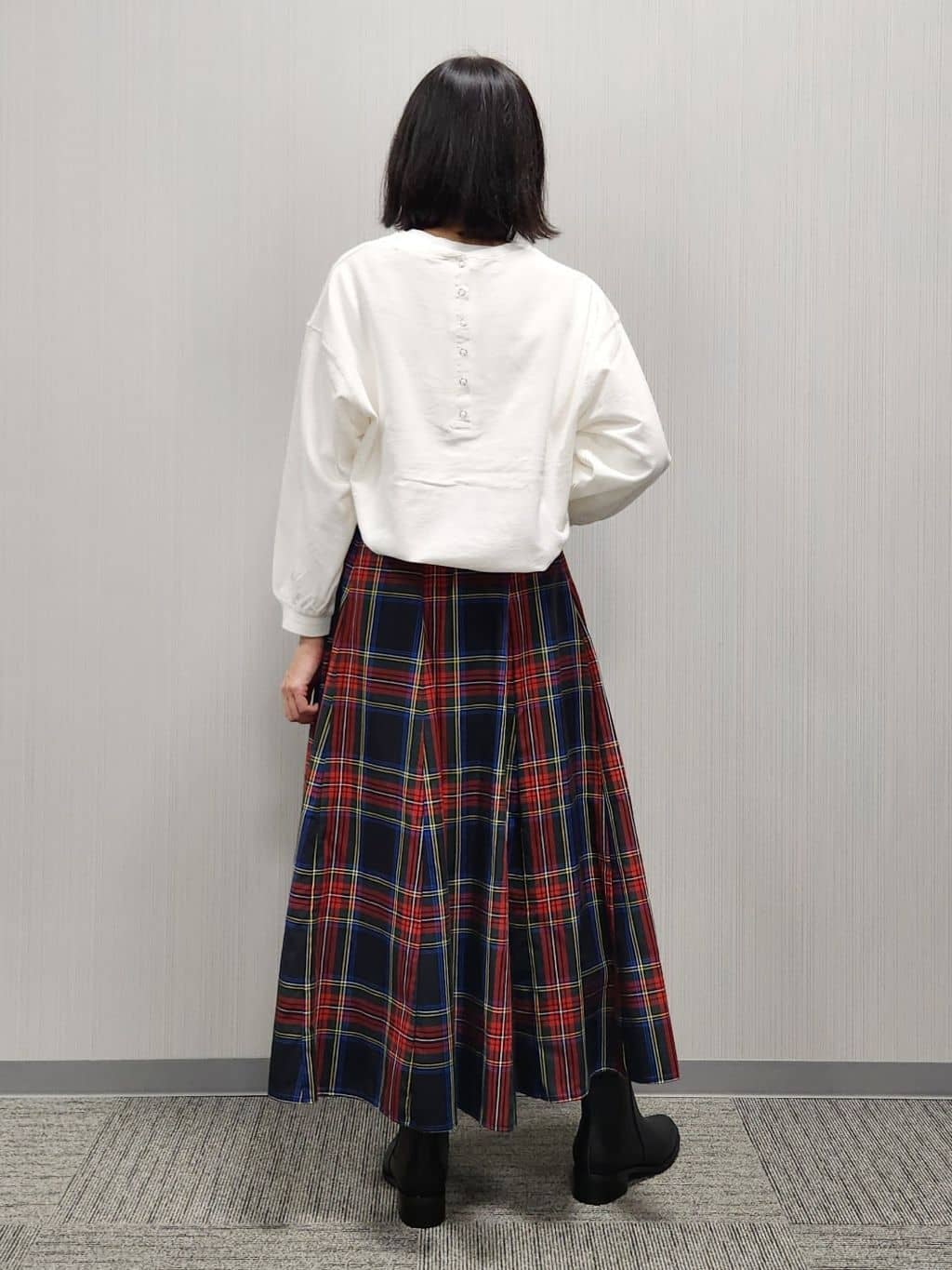 naraさんの「Dessin｜【360度可愛い・洗える】バックヘンリーカットソー」を使ったコーディネート