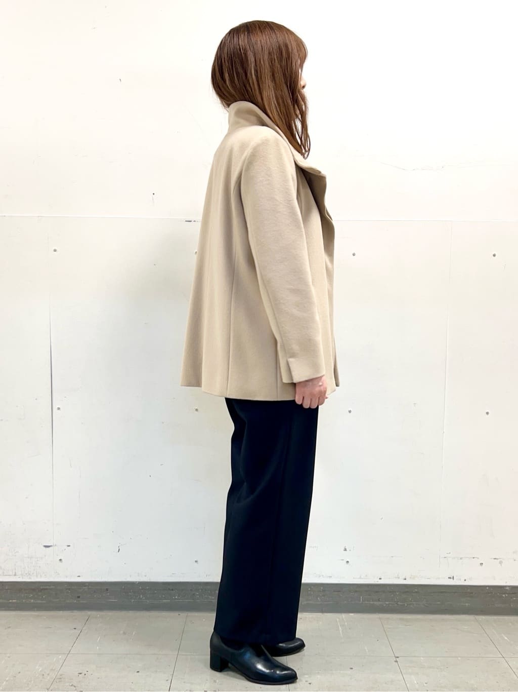 yuさんの「Reflect｜【SS-4Lサイズ／衿が顔に当たらない◎】スタンドネックミドルコート」を使ったコーディネート