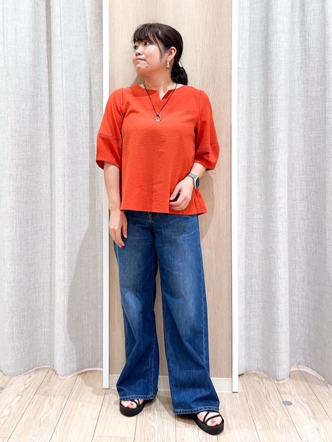 naoさんの「grove｜【Lee&times;grove別注】WIDE DENIM PANTS」を使ったコーディネート
