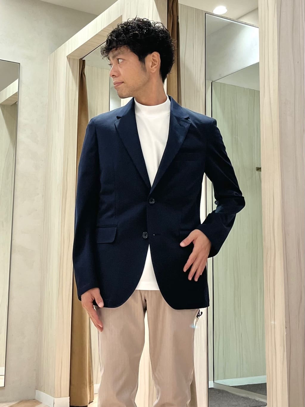 URAさんの「TAKEO KIKUCHI｜ピンジャージ 千鳥 ジャケット」を使ったコーディネート
