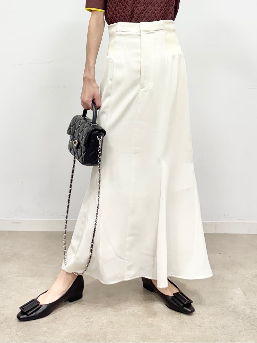 清水夏姫さんの「DRESSTERIOR｜キルテッドショルダーバッグ」を使ったコーディネート
